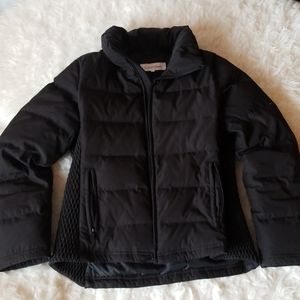 Calvin Klein Black Fitted Down Coat
